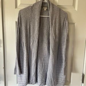 L.L.Bean Women's Sweater, Year-Round Open Cardigan, Gray, Large